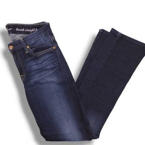7 For All Mankind Dark Blue Straight Leg Jeans